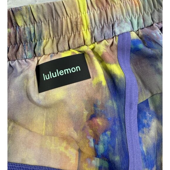 Lululemon Mens Water Repellent Hiking Athletic Shorts 8” Sz Large Tie Dye Cargo - Picture 4 of 12